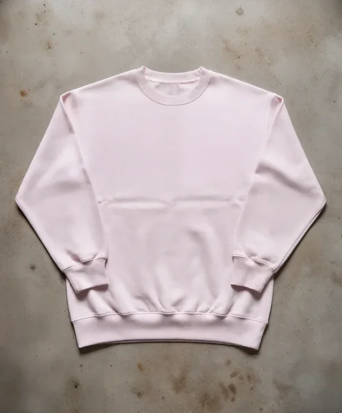 Pastel Pink Sweatshirt Mockup on Textured Concrete