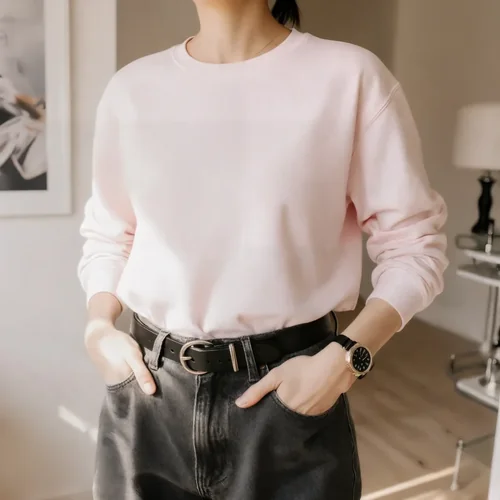 Stylish Sweatshirt Mockup in Modern Interior Setting