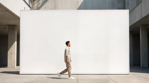 Modern Billboard Mockup in Urban Scene