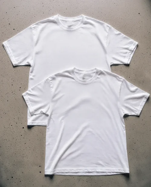 Mockup of Stylish T-Shirt Design on Concrete Surface