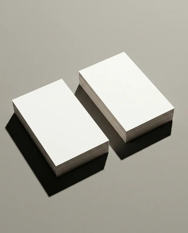 Minimalist Business Card Mockup on Reflective Surface