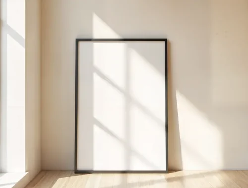 Serene Mockup Poster with Soft Beige Background Colors