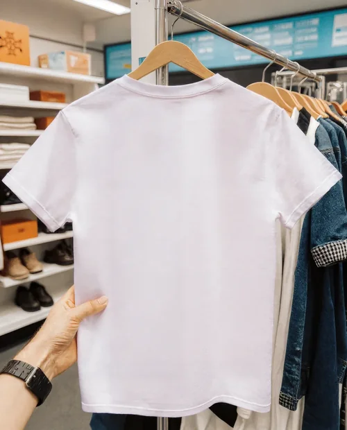 Minimalist T-Shirt Mockup for Retail Display
