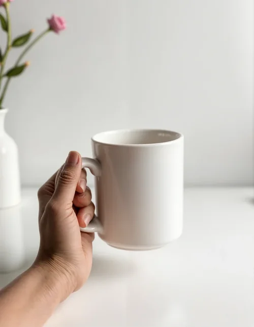 Modern Mug Mockup with Matte Finish and Clean White Background