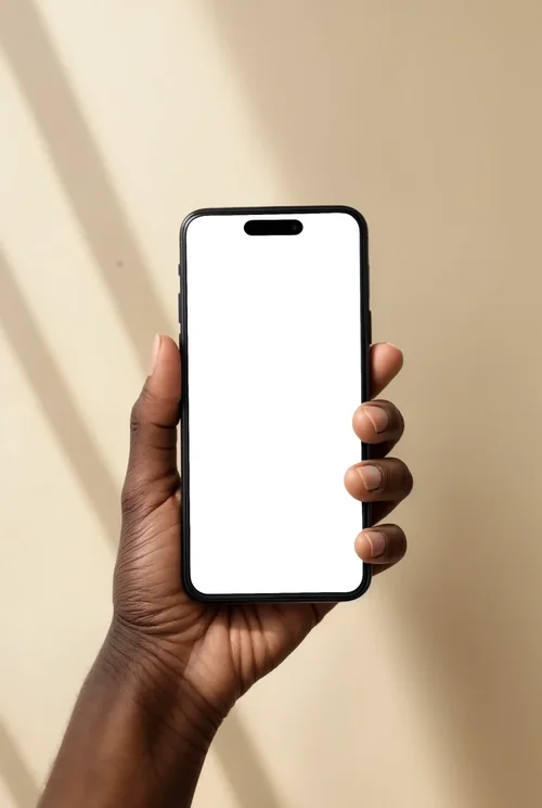 Modern iPhone 16 Pro Max Mockup in Minimalist Style