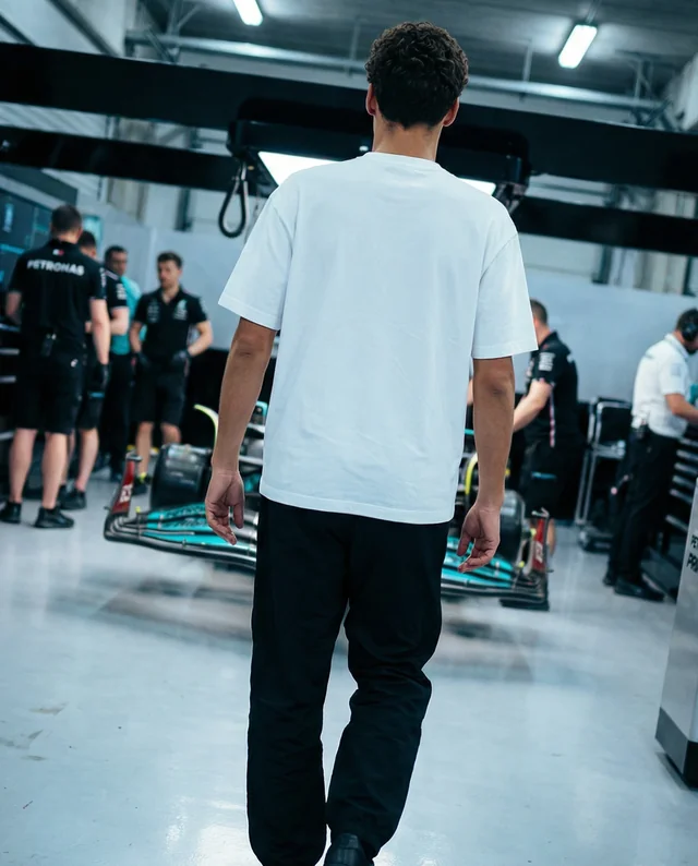 Stylish T-Shirt Mockup in a Modern Workshop