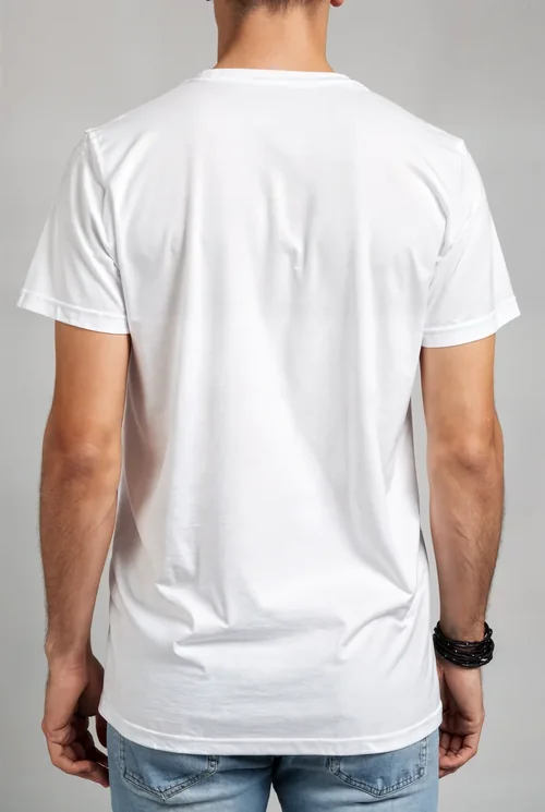 Mockup of T-Shirt with Soft Gray Background and Colors