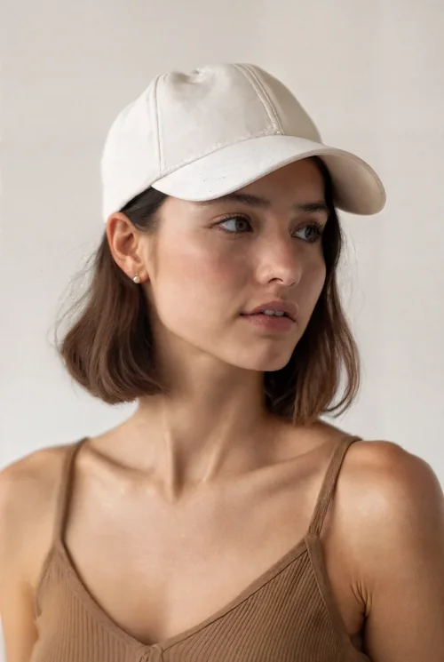 Stylish Mockup of a Woman Wearing a Baseball Hat