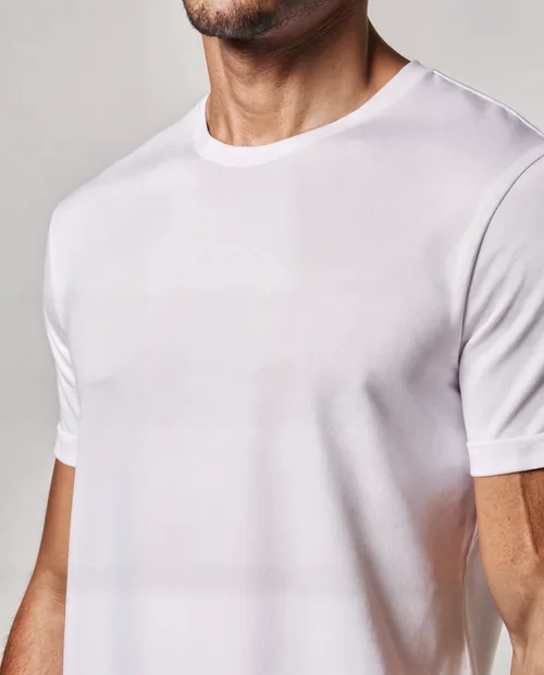 Stylish T-Shirt Mockup Featuring Male Model Close-Up