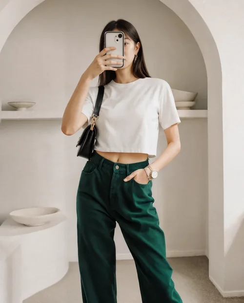 Stylish T-Shirt Mockup in Modern Interior Setting