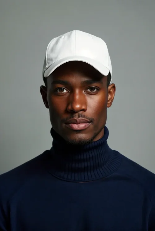 Mockup of a Man in a White Baseball Cap | Stylish Hat