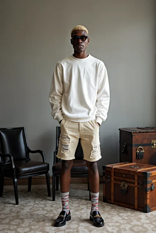 Stylish Mockup of a Young Man in a Trendy Sweatshirt