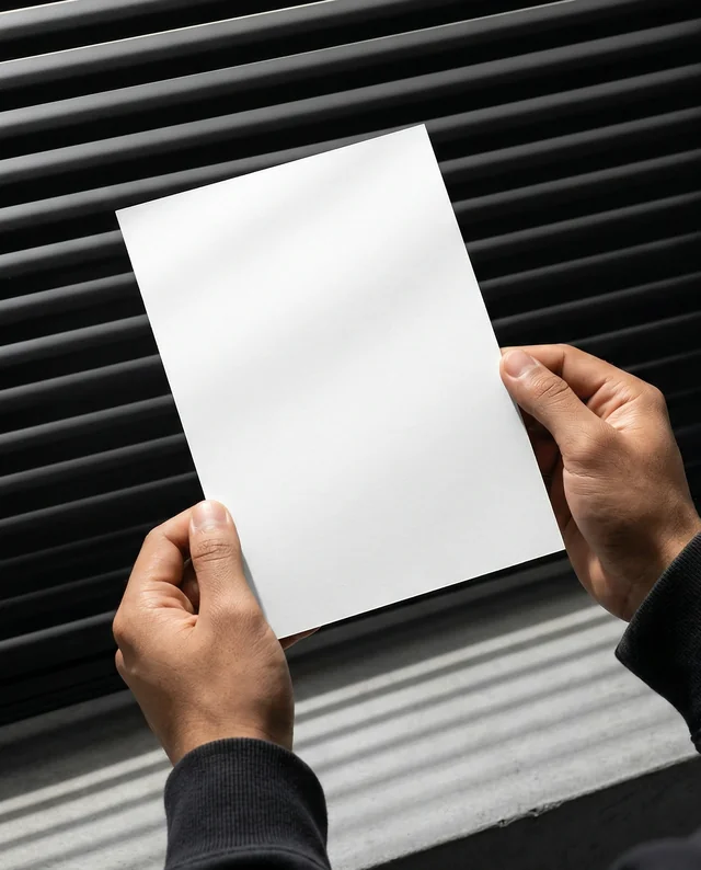 Elegant Mockup of Hands Holding a Blank Flyer