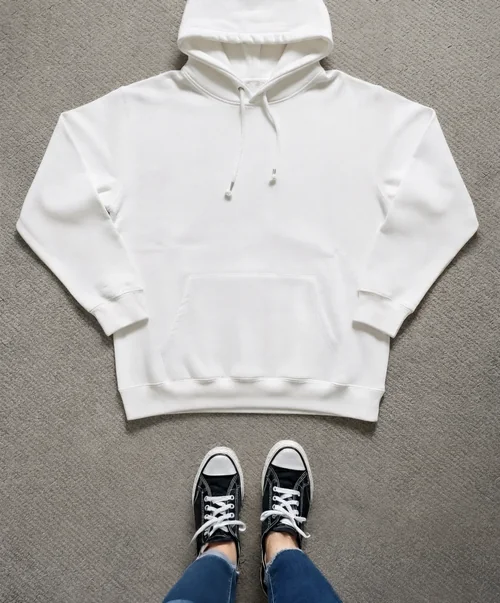 Cozy Oversized Hoodie Mockup on Soft Carpet