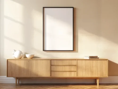 Serene Mockup Poster with Warm Colors and Soft Background