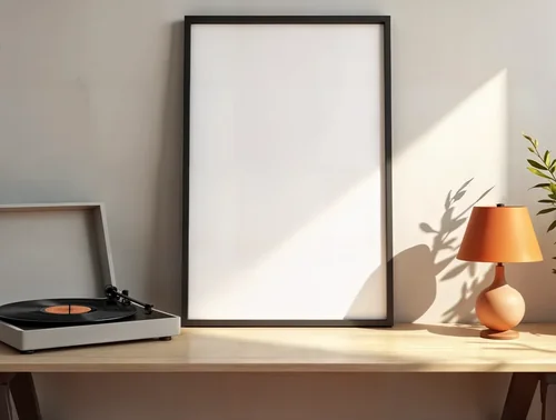 Serene Mockup Poster with Warm Background and Colors