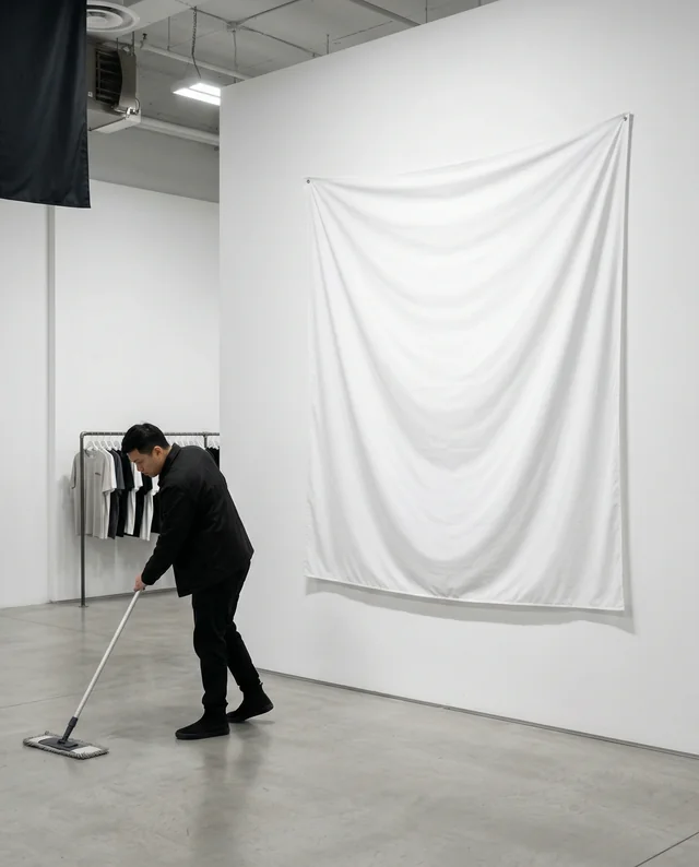 Modern Retail Space Mockup with Minimalist Banner Design