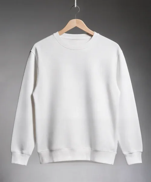 Minimalist Sweatshirt Mockup on Wooden Hanger