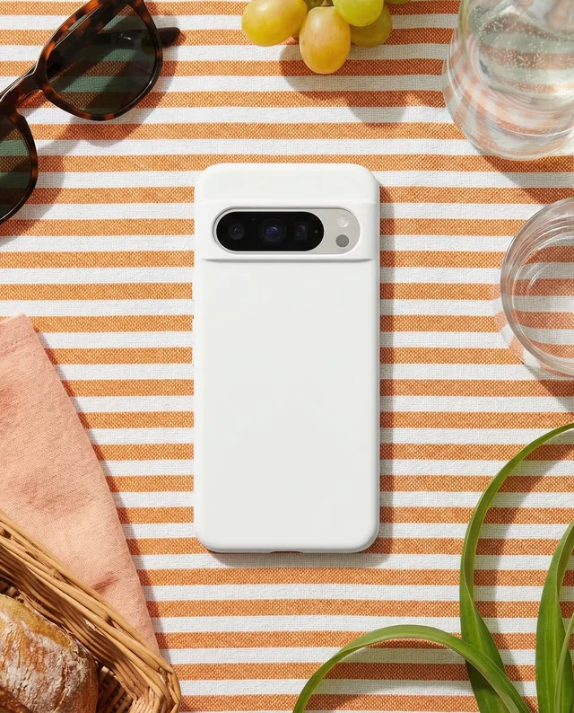 Stylish Mockup of Phone Cover on Summer Table Setting