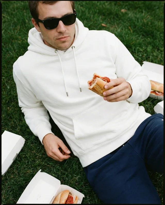 Casual Hoodie Mockup for Relaxed Picnic Vibes