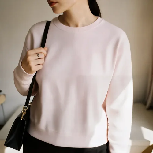 Pastel Pink Sweatshirt Mockup for Effortless Style