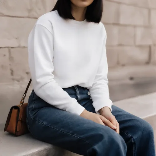 Stylish Mockup of a Casual Sweatshirt Look