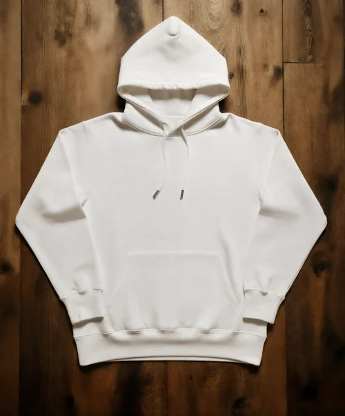 Stylish Mockup of a Classic White Hoodie