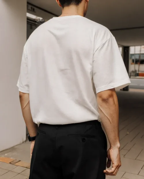 Stylish T-Shirt Mockup Featuring Casual Urban Fashion