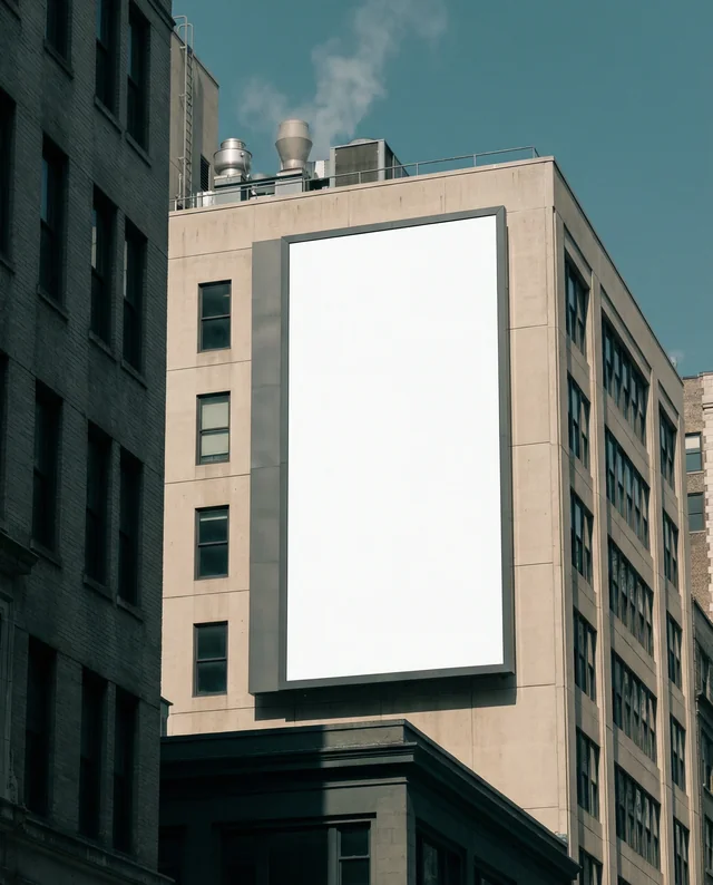 Urban Mockup with Billboard in Modern Cityscape