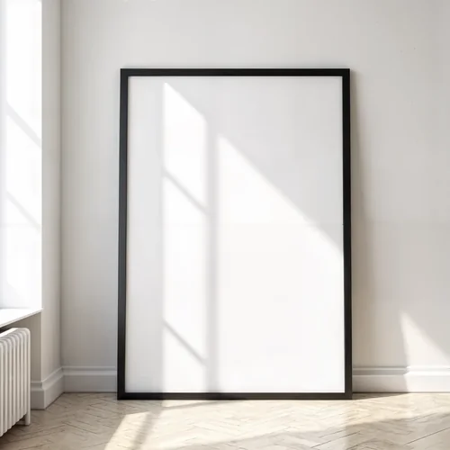 Elegant Mockup Poster with Soft Colors and Minimalist Background