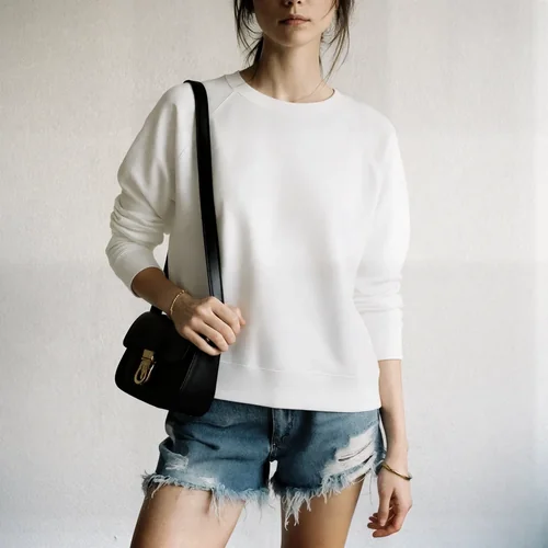 Stylish Mockup of a Casual Sweatshirt Outfit