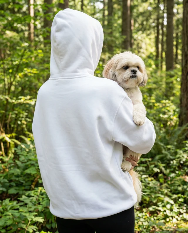 Cozy Hoodie Mockup in a Serene Forest Setting