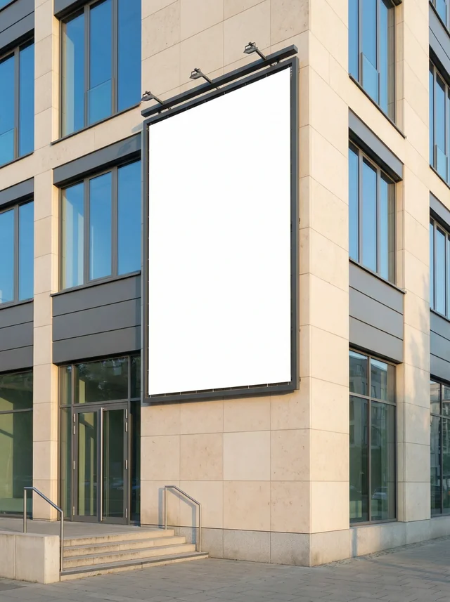 Modern Building Mockup with Billboard Display
