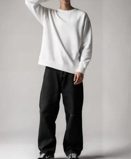 Stylish Mockup of a Casual Sweatshirt Look