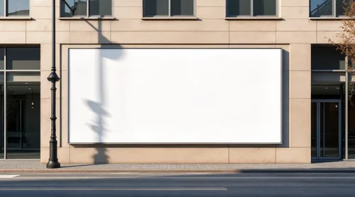 Modern Urban Building Mockup with Billboard Display
