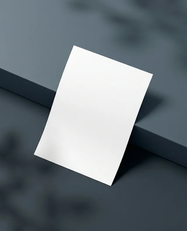 Elegant Mockup of a Flyer on Dark Gray Surface