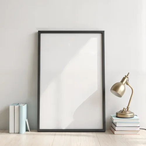 Minimalist Mockup Poster with Soft Colors and Background