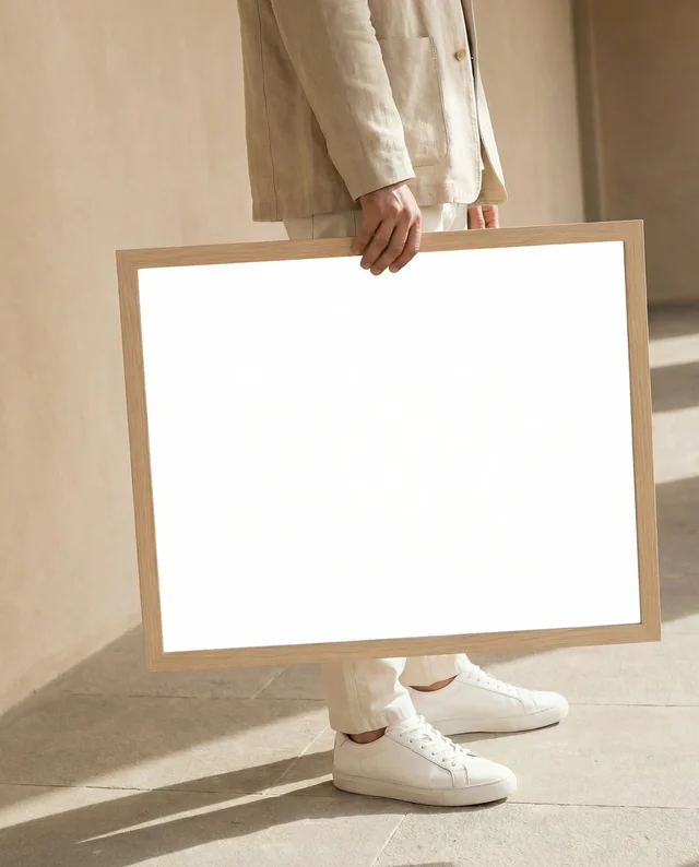 Elegant Mockup Poster in Minimalist Interior