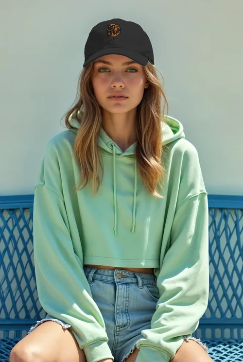 Mockup of a Casual Hat and Cap Style for Young Women