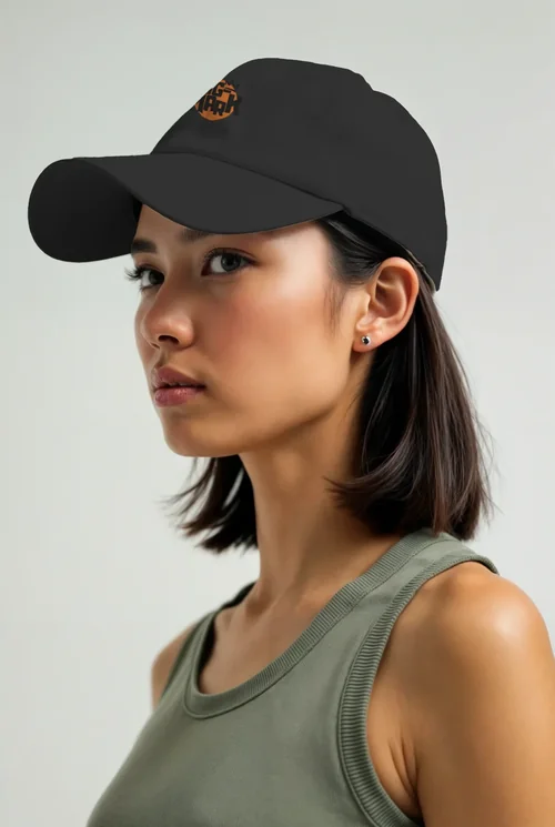 Stylish Mockup of a Woman in a White Baseball Cap