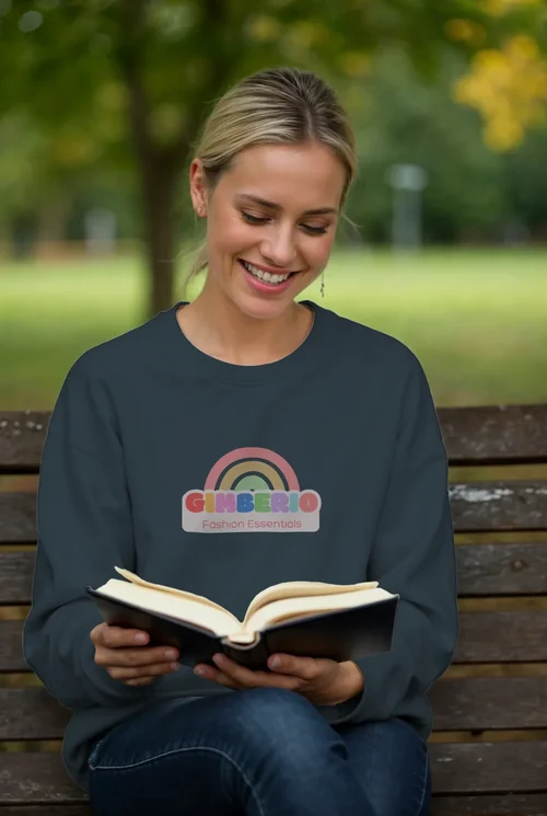 Mockup of a Casual Sweatshirt in a Tranquil Outdoor Setting
