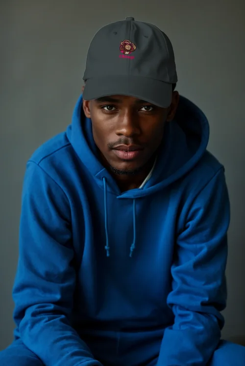 Mockup of a Stylish Hat and Cap on a Thoughtful Man