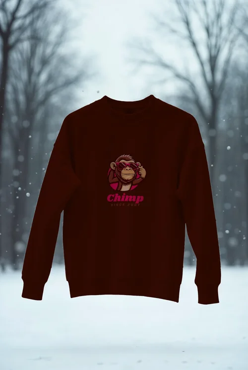 Minimalist Mockup of a White Sweatshirt in Winter Scene