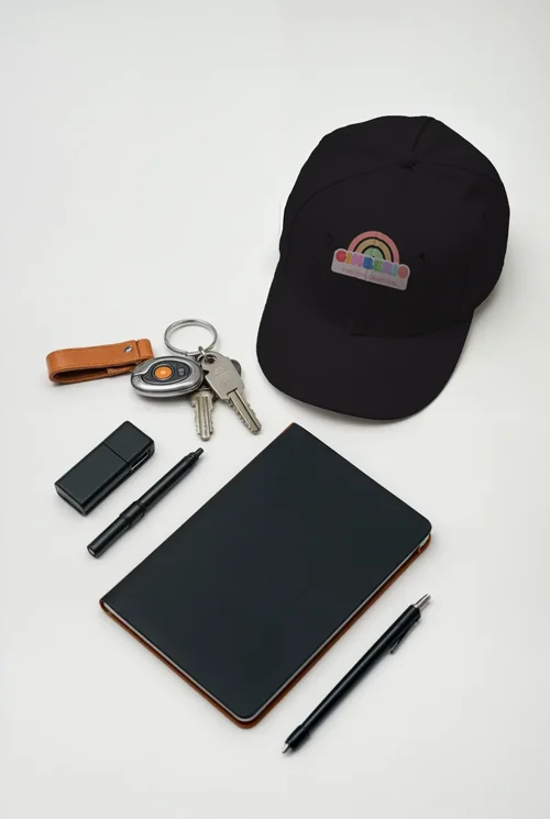 Stylish Mockup of a Minimalist Hat and Accessories