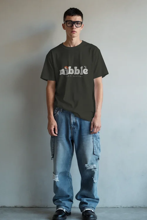 Stylish Mockup of T-Shirt in Urban Fashion Setting