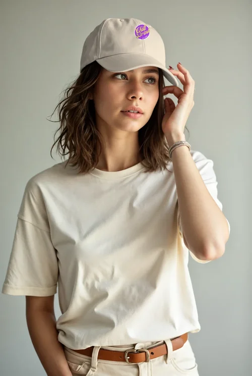 Stylish Mockup of a Woman in a Baseball Cap