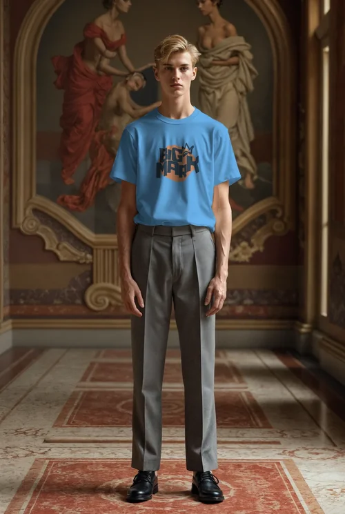 Elegant T-Shirt Mockup in Luxurious Italian Setting