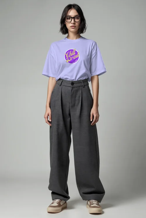 Bold T-Shirt Mockup Featuring Young Female Supermodel