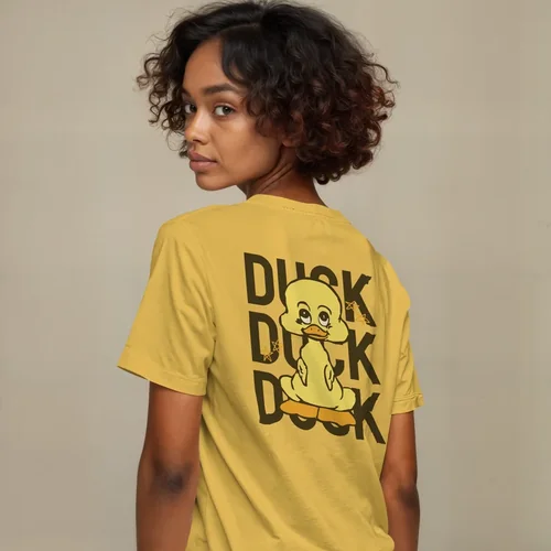 Mockup of T-Shirt in Soft Beige with Warm Background Colors