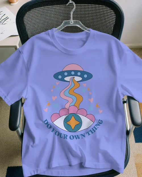 Stylish T-Shirt Mockup for Modern Office Spaces